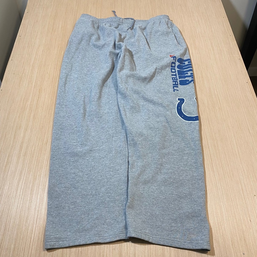 NFL Team Apparel Indianapolis Colts Mens Heather Gray Sweatpants Football Logo L